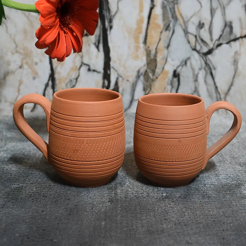 Srishti Terracotta Coffee Mug (250 mL Each) - Set of Two media 5