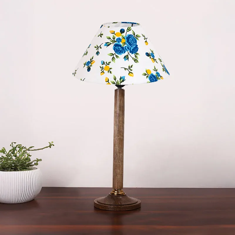 Garden Light Table Lamp With Wooden Base media 3