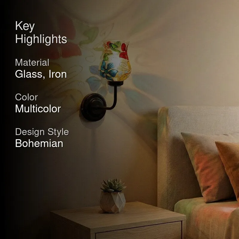 Floral Tulip Glass Wall Lamp - 2