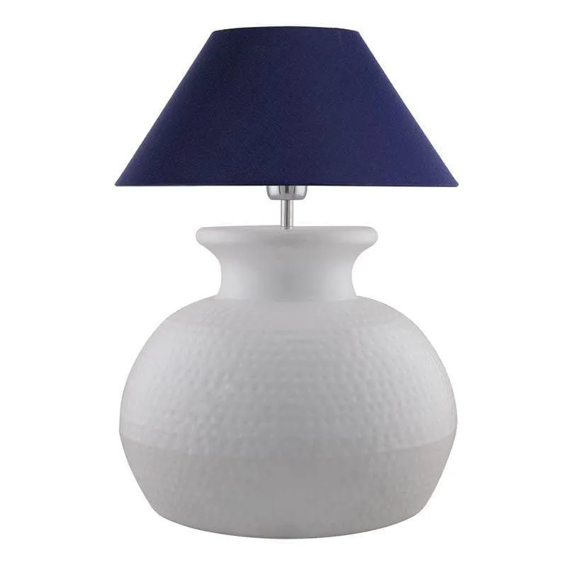 Gleam Quest Fabric Table Lamp - White,Blue media 4