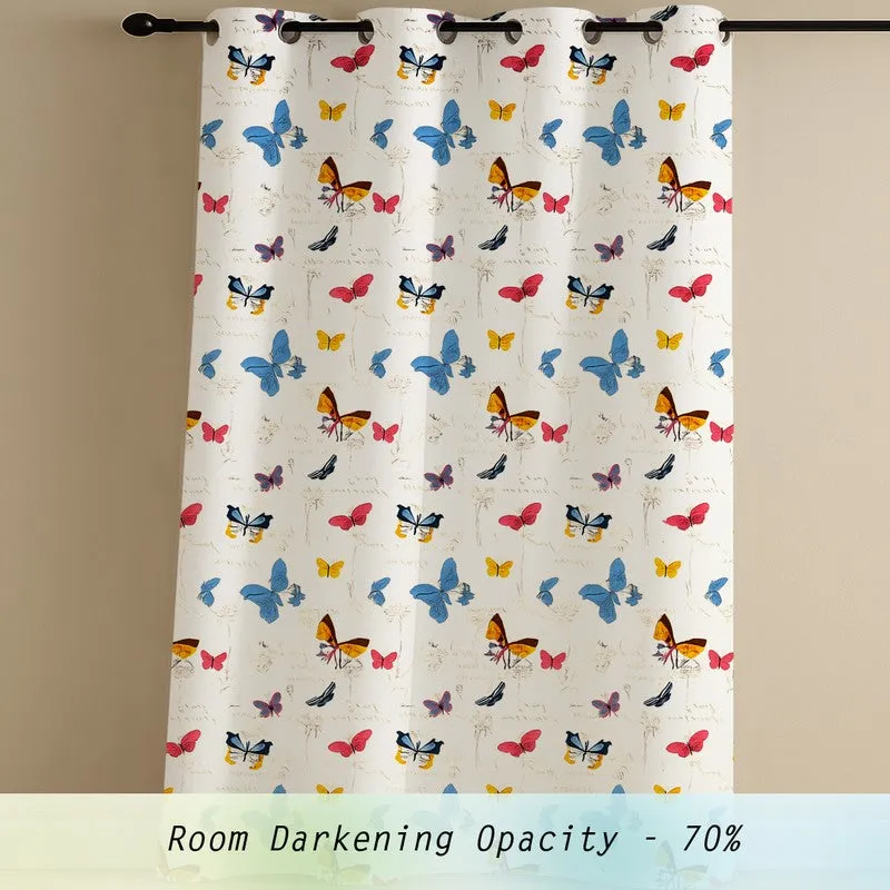 FlutterJoy Cotton Curtains - Set Of Three media 3