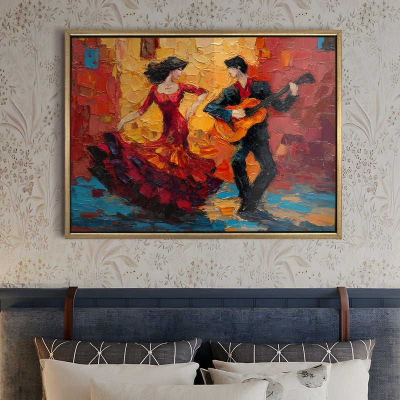 Dance Fire Canvas Wall Painting With Frame media 5