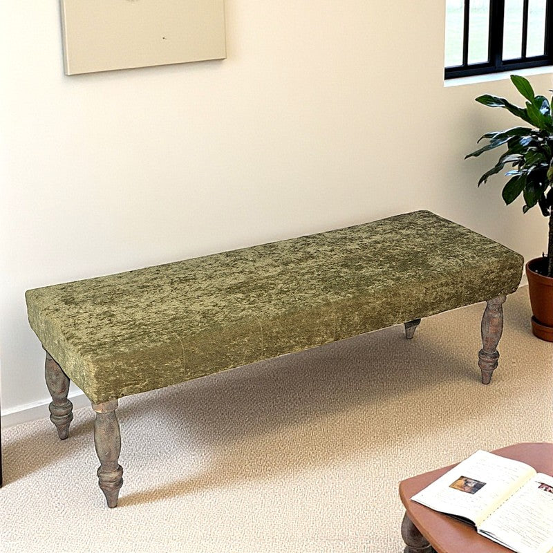 Bavon Sheesham Wooden Bench - Green