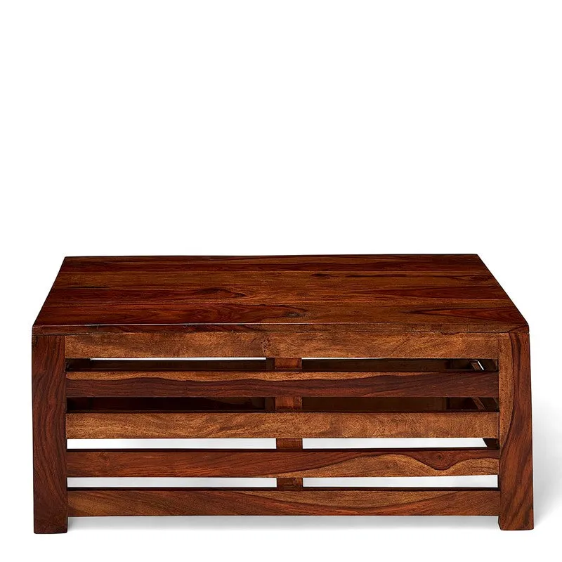 Cenrox Sheesham Wooden Center Table - Dark Brown media 4