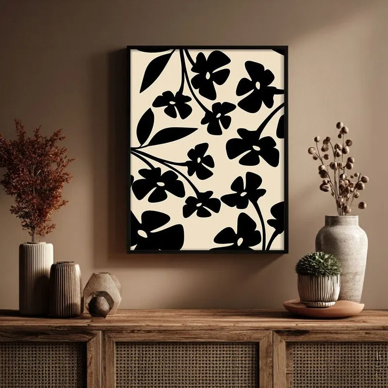 Noir Garden Canvas Wall Painting With Black Frame media 6