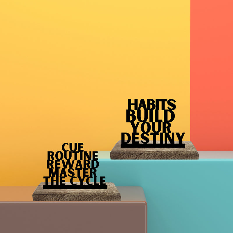 Habits & Rewards Showpiece - Set Of Two
