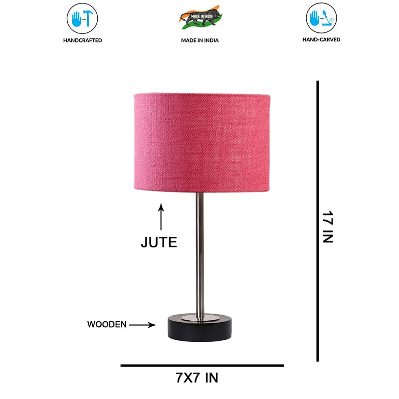 Sienna I Rodin Wooden Table Lamp - Pink,Silver,Black media 7