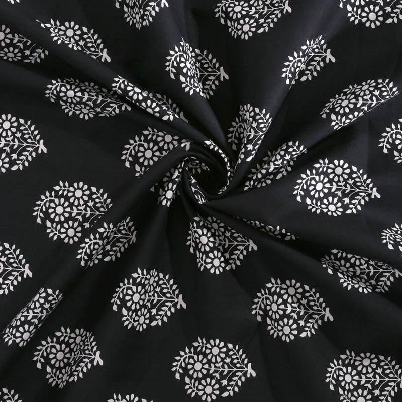 Swayam Mayoor Paradise Cotton Bedsheet (Black) - 240 TC media 4