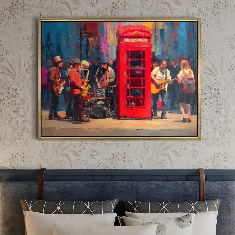 London Street Canvas Wall Painting With Frame media 5