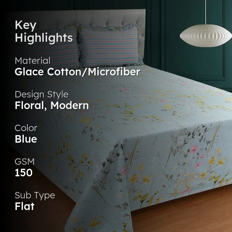 Petal Whisper King Microfiber Bedsheet - 150 GSM media 2