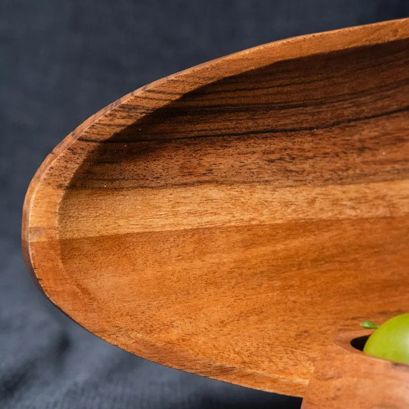 Harbor Style Wood Serving Platter with Dip Bowl - Two Piece Set media 8