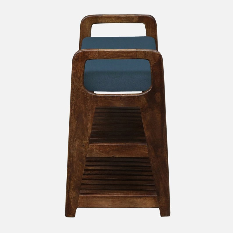 Sole Nest Mango Wood Shoe Rack - Blue media 8