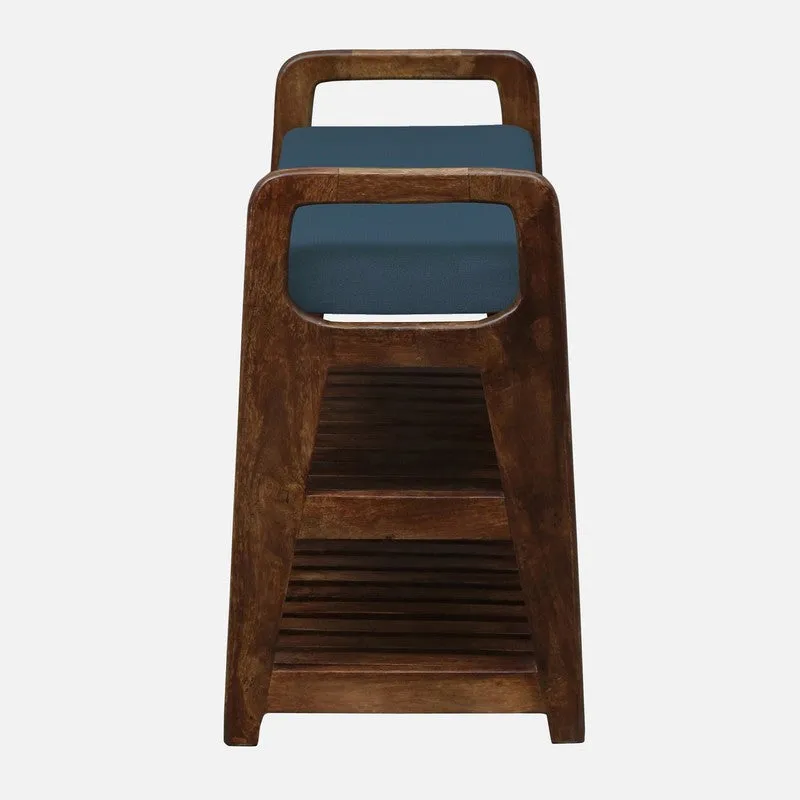 Sole Nest Mango Wood Shoe Rack - Blue media 8