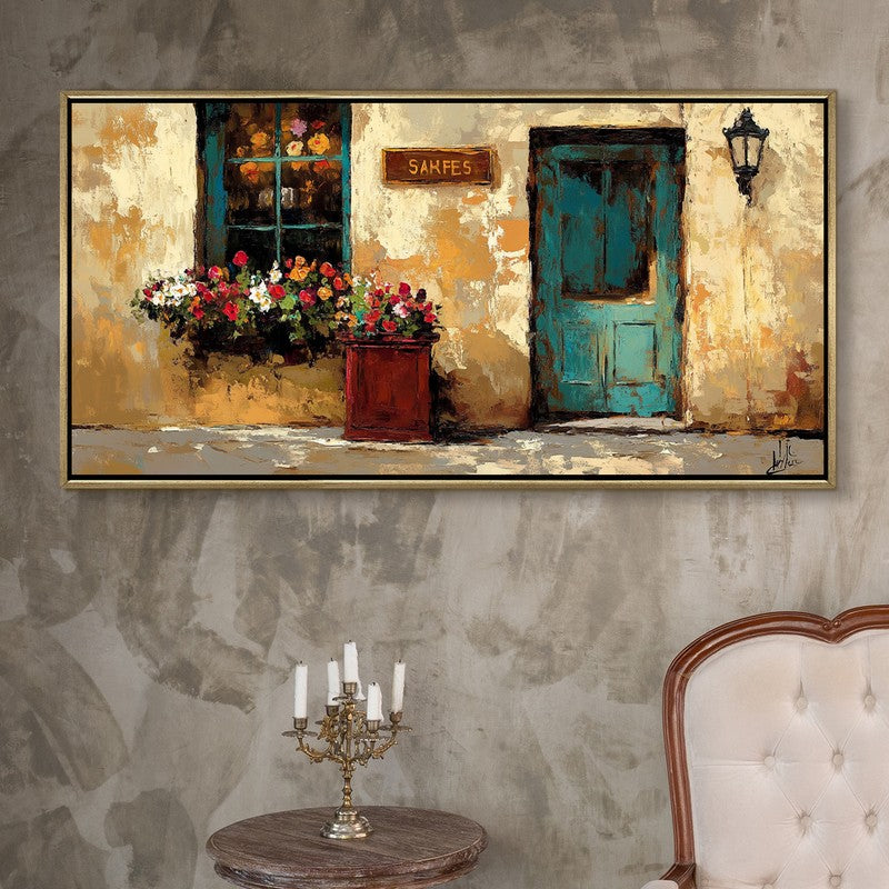 Maison Canvas Wall Painting With Frame