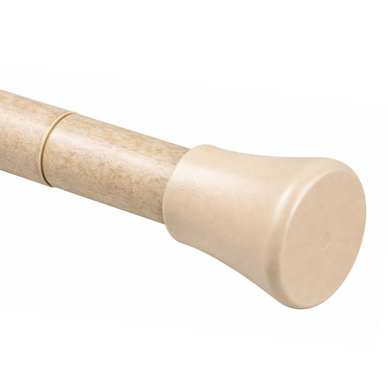 Slide Fit Extendable Metal No Drill Curtain Tension Rod - Beige media 3