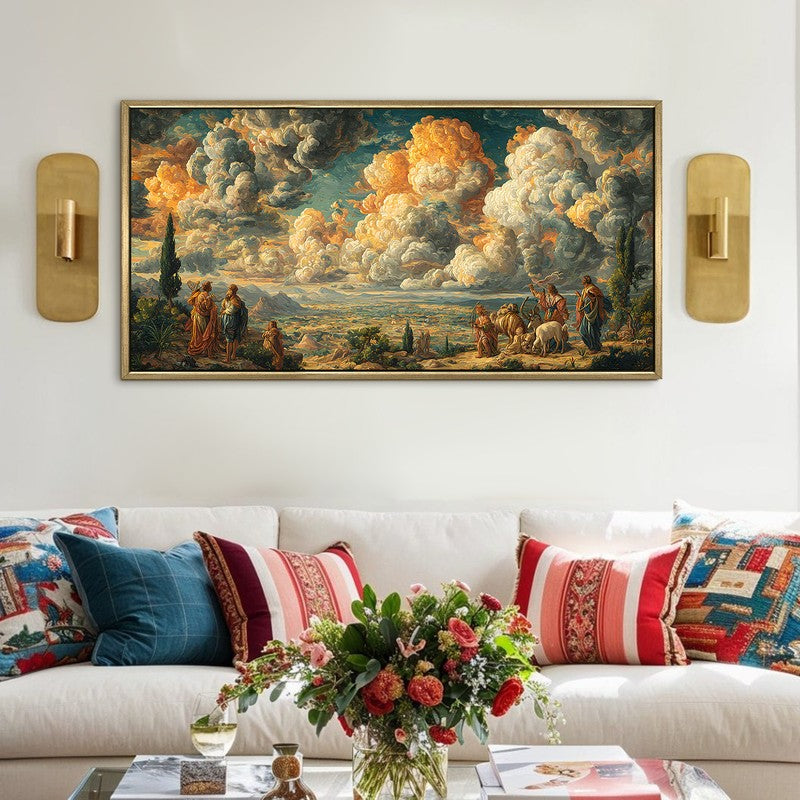 Heavenscape Canvas Wall Painting With Frame