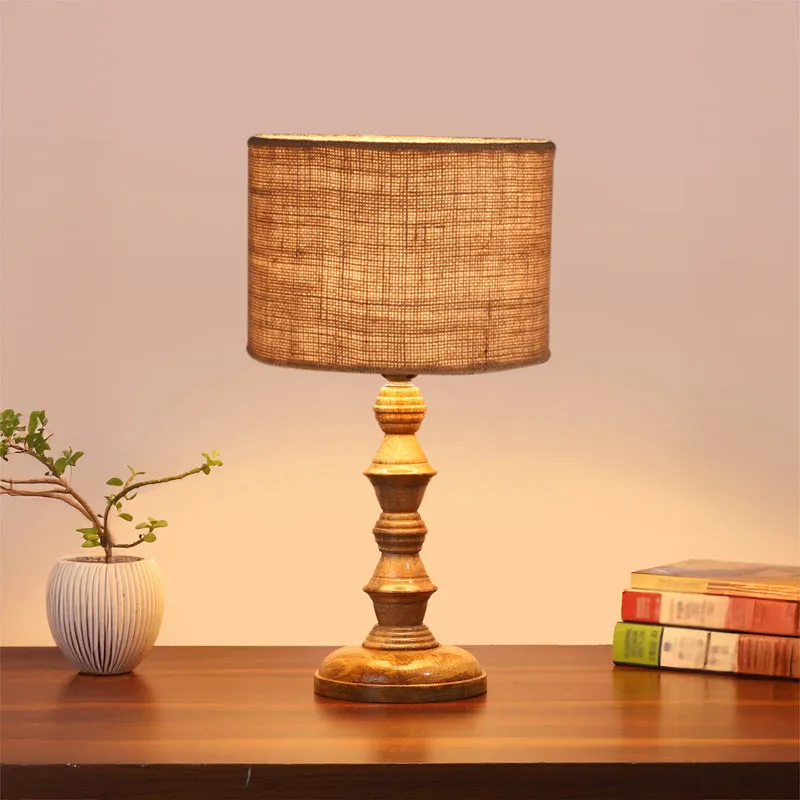 Sienna Timber Wooden Table Lamp - Brown media 2