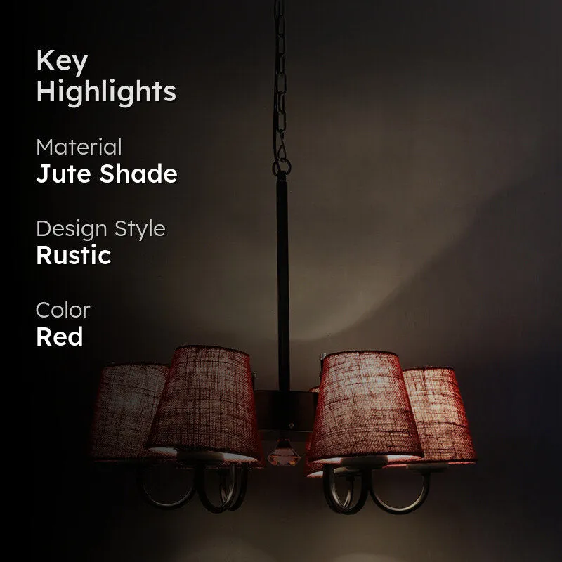 Viya Conical Ceiling Lamp - Maroon media 2