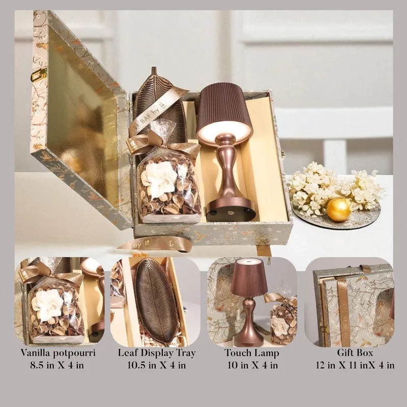 Ochre Lotus Diwali Hamper - Three Piece Set media 5