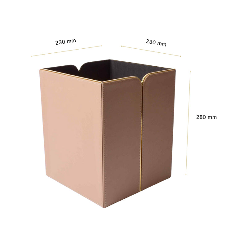 Ceastra Faux Leather Dust Bin - Beige media 9