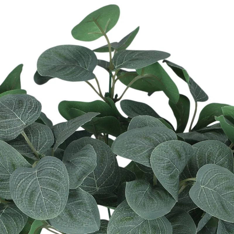 Foliyaj Artificial Green Eucalyptus Plant in Grey Pot media 3