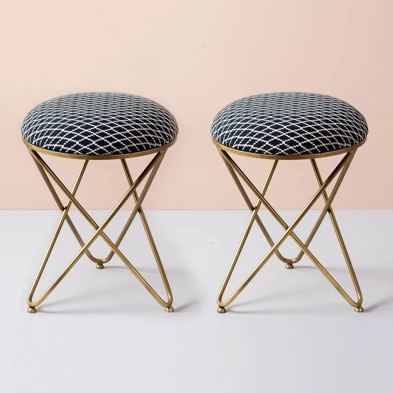 Frantz Metallic Stool - Set Of Two media 1