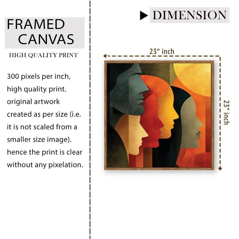 Formed Face Canvas Wall Art With Frame media 9