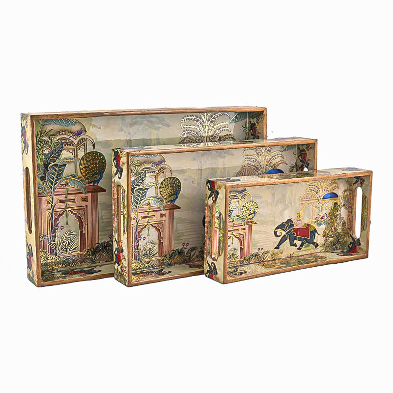 Hastina Wood Serving Tray - Set Of Three media 4