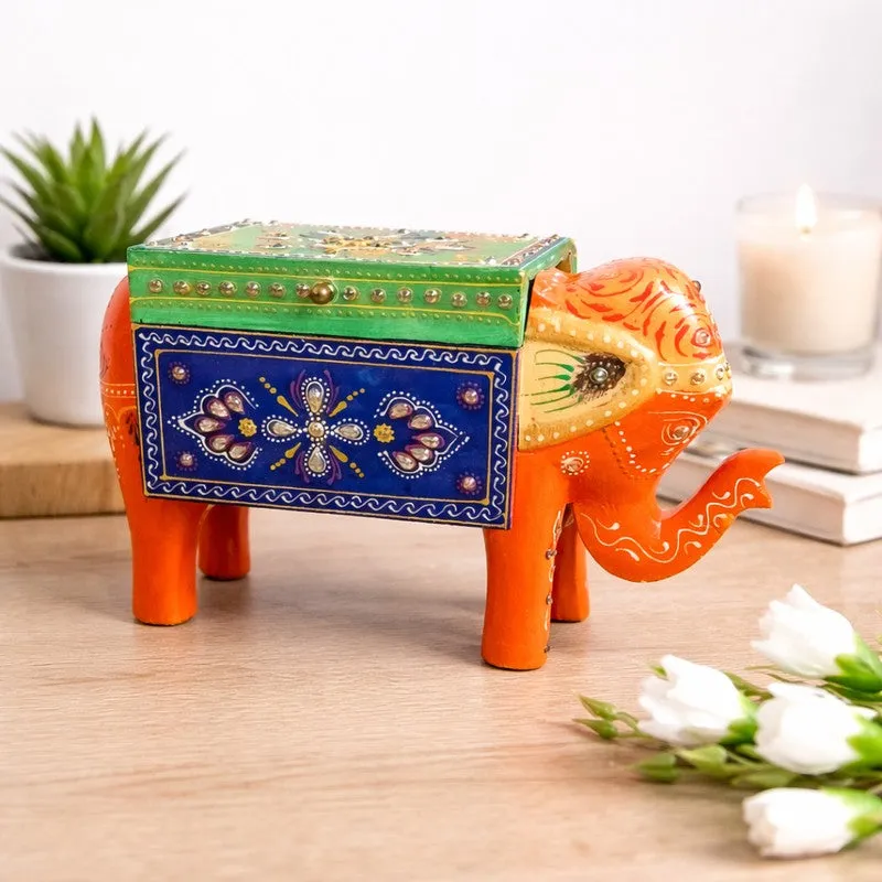 Grand Wooden Elephant Regal Jewel Box media 1