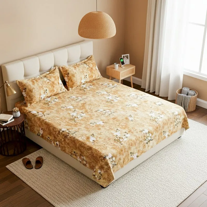 Floral Glory Cotton Bedsheet - 170 TC media 1