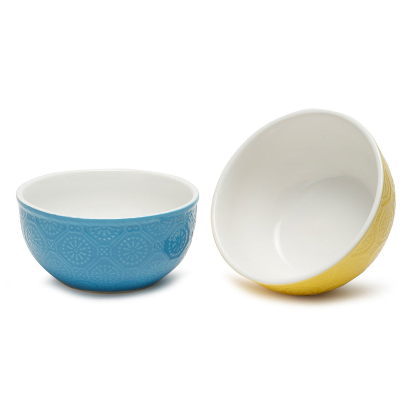 Cuppa Serving Bowl (Blue,Yellow,600 mL) - Set Of Two media 4