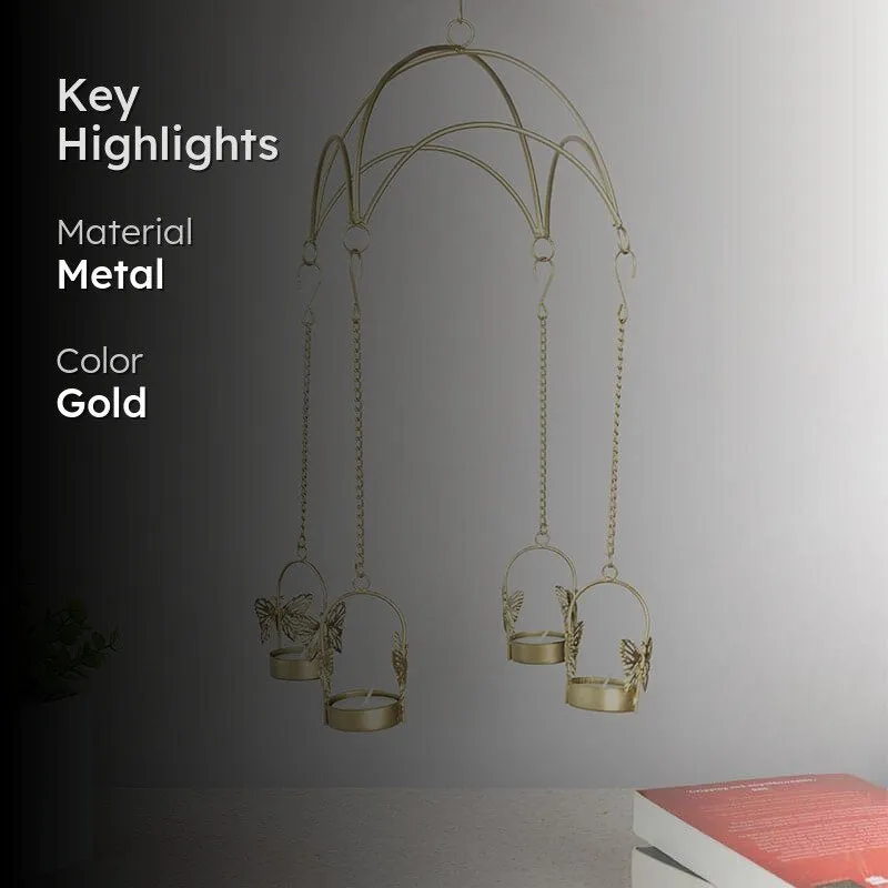 Kisha Butterfly Tealight Candle Holder media 2