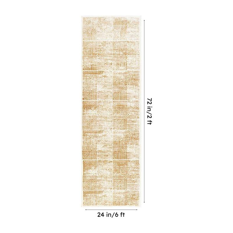 Merca Non-Anti Skid Nylon Runner Rug - Beige media 7