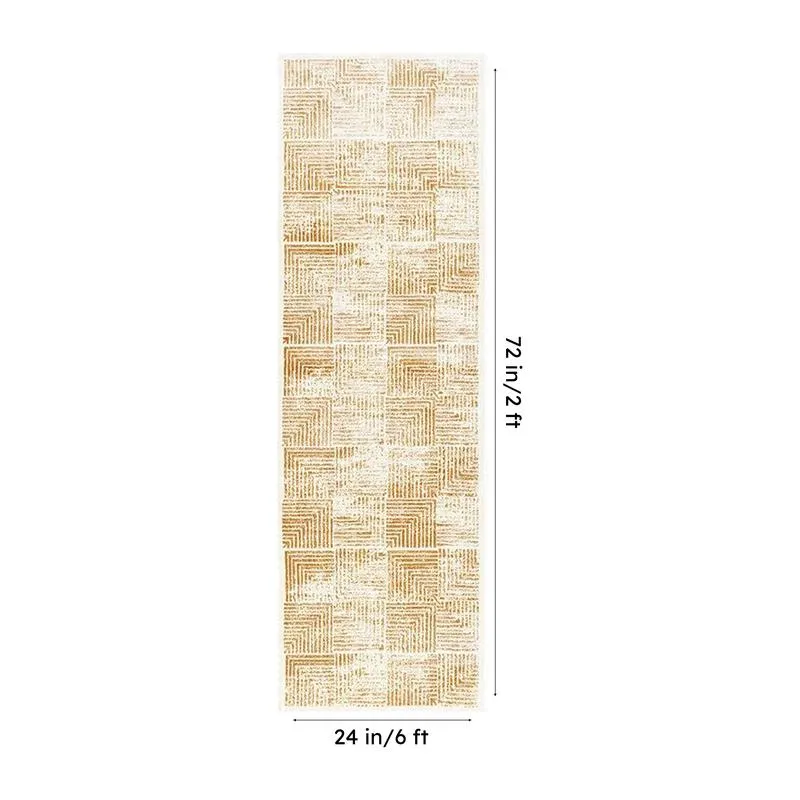 Merca Non-Anti Skid Nylon Runner Rug - Beige media 7