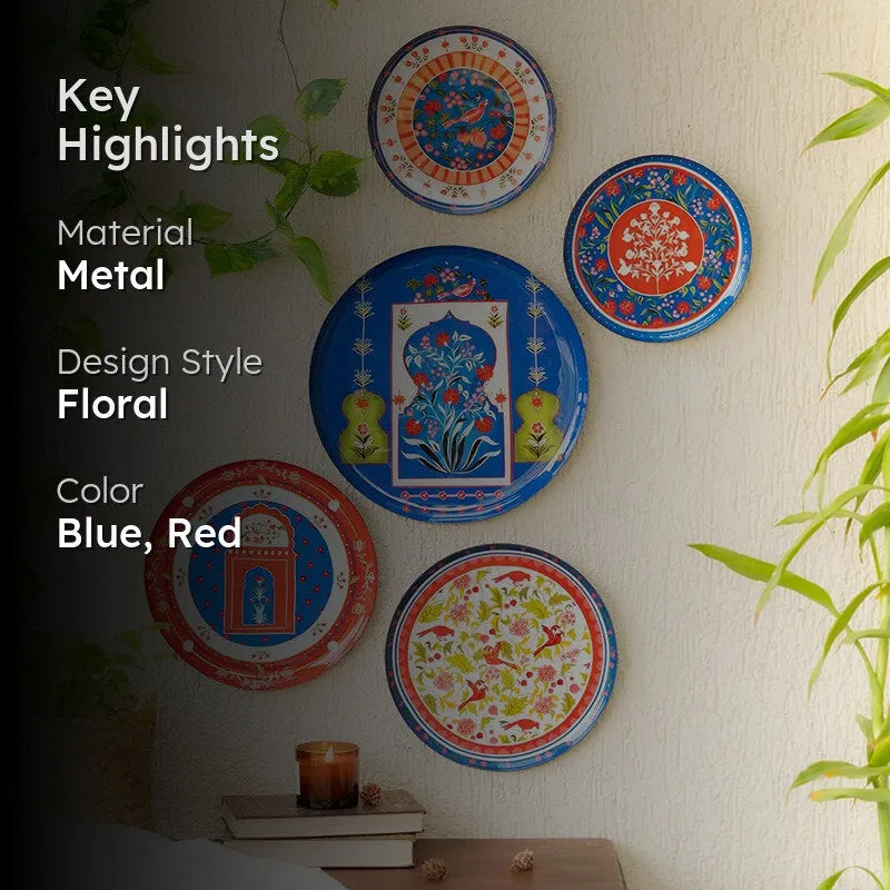 Jaipuri Charm Wall Plate - Set Of Five media 2