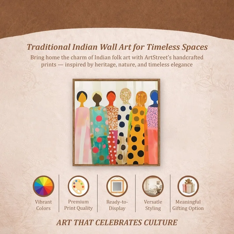 Painted Spirit Canvas Wall Art With Frame media 5