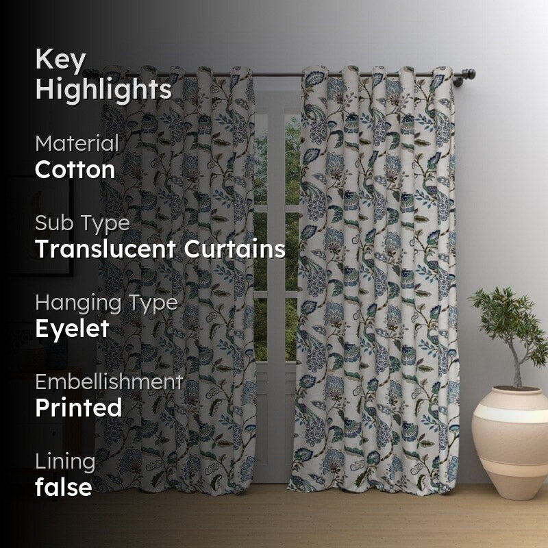 Haruna Curtain (Blue) - Set Of Two media 2