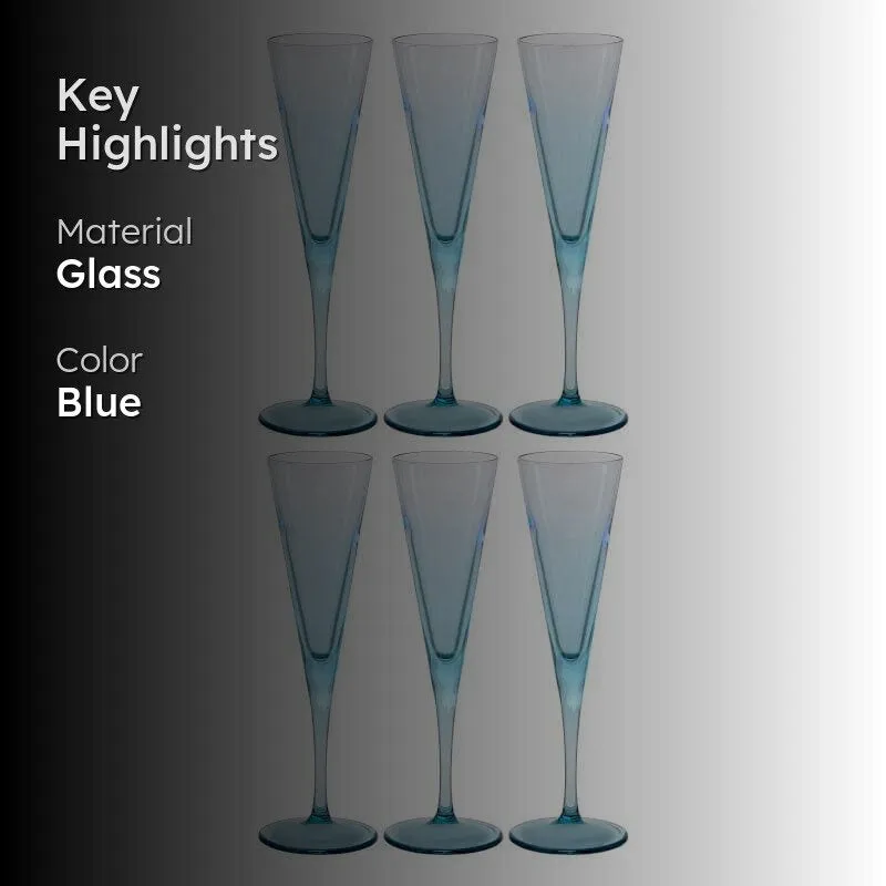 Pasabahce Twig Drop Blue Tumbler (150 ML) - Set Of Six media 2