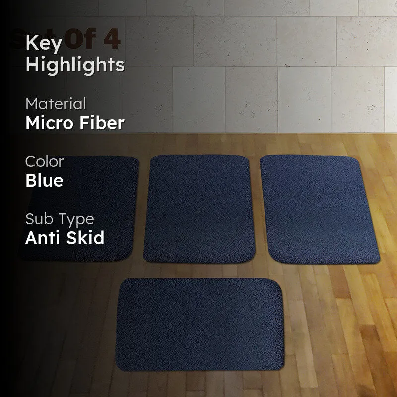 Lois Anti Skid Bath Mat (Blue) - Set Of Four media 2