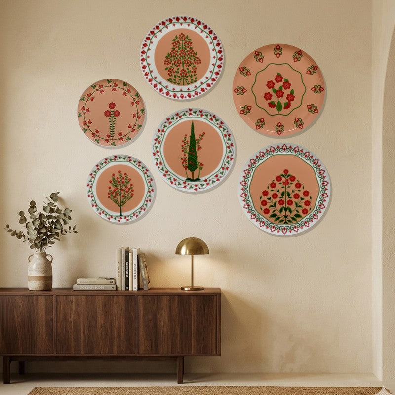 Vintage Floral Luxe Metal Wall Plates - Set Of Six media 3
