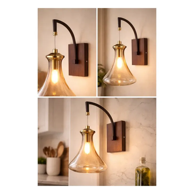 Amber Arch Vintage Metal Wall Lamp media 4