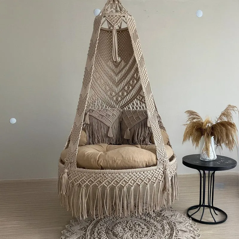 Elyno Macrame Swing Chair media 3
