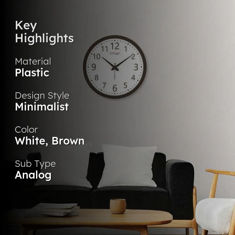 Time Keeper Modern Wall Clock - Brown media 2