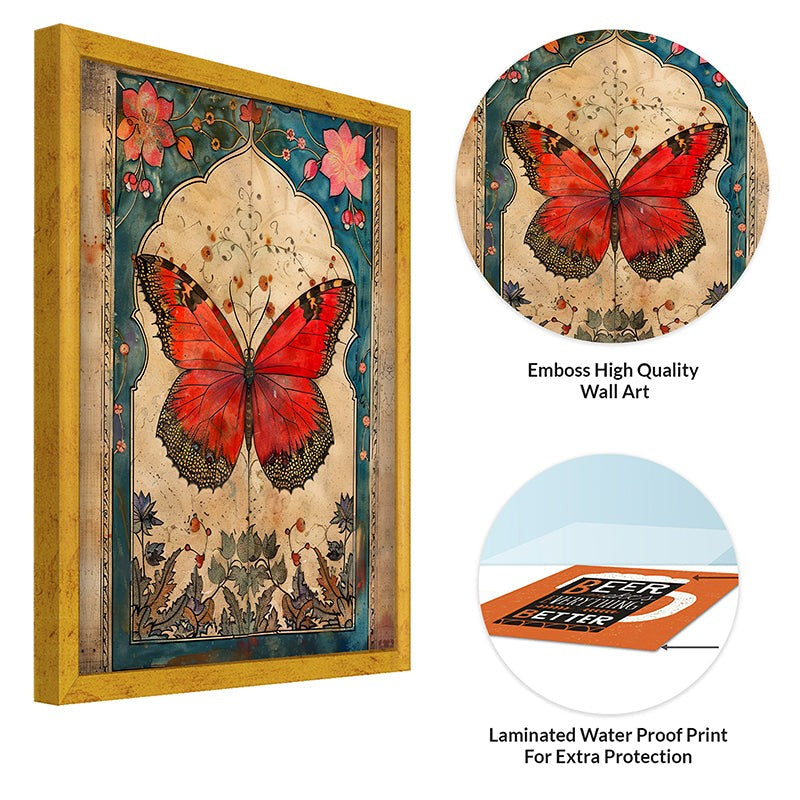 Orange Butterfly Wall Art media 3