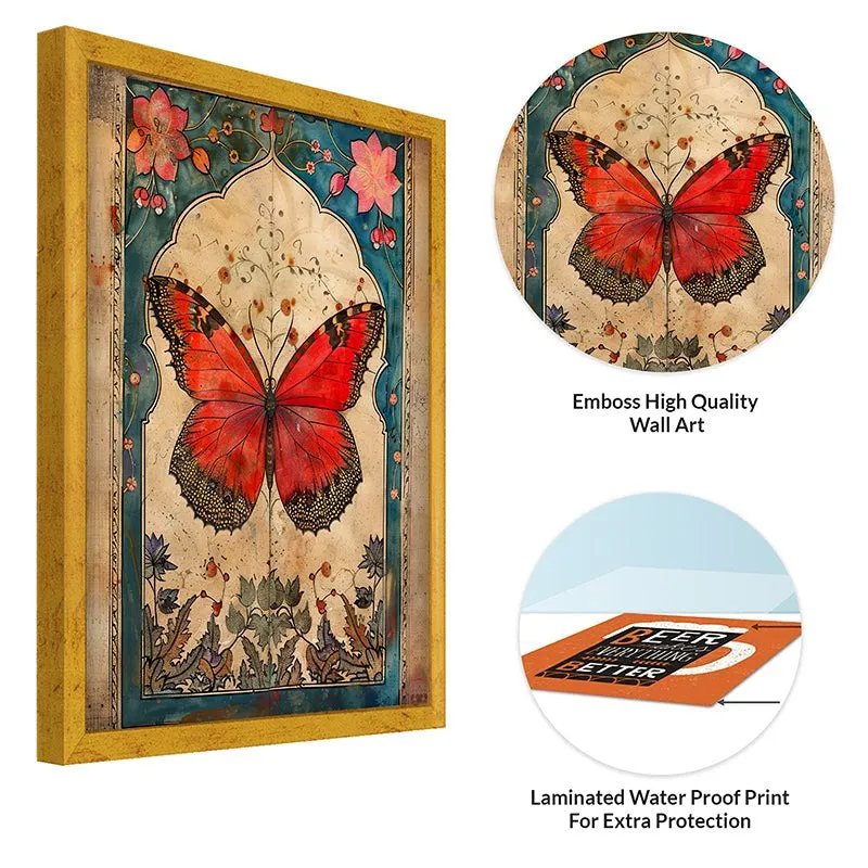 Orange Butterfly Wall Art media 3