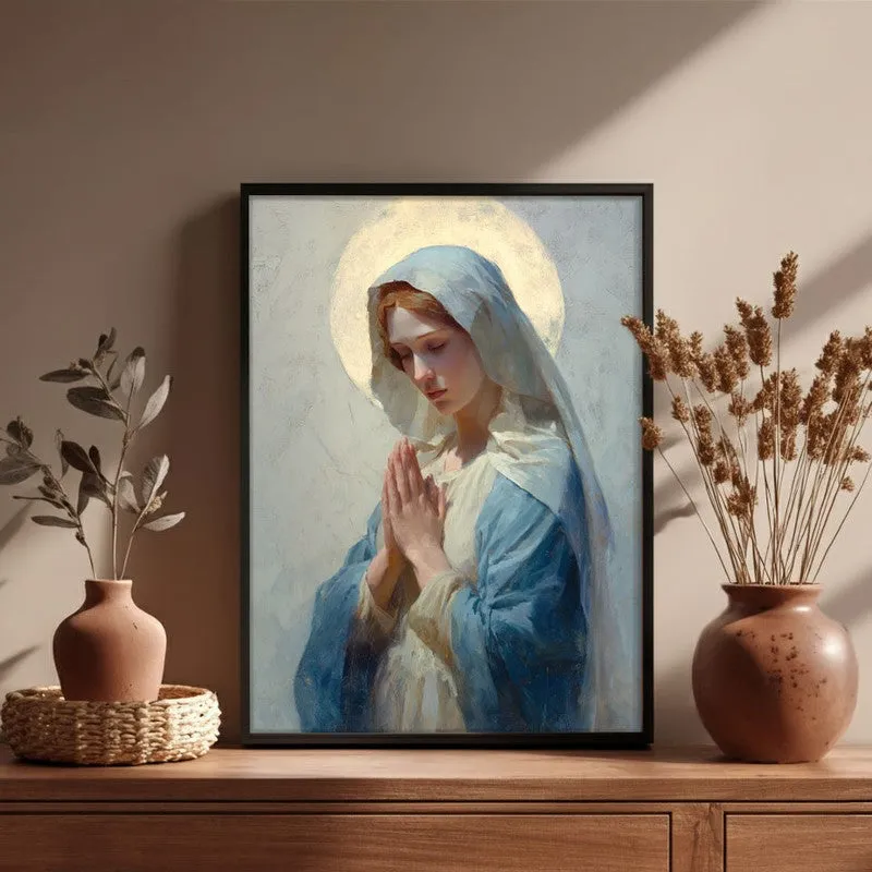 Divine Calm Archival Paper Wall Painting With Black Frame media 4