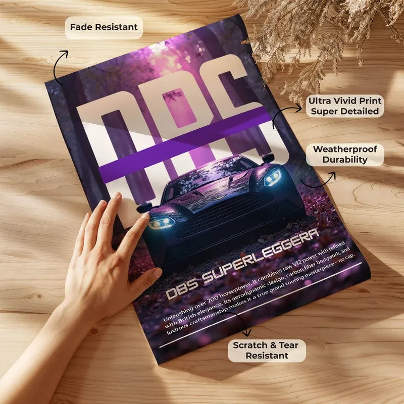 DBS Superleggera Wall Poster - Purple media 8