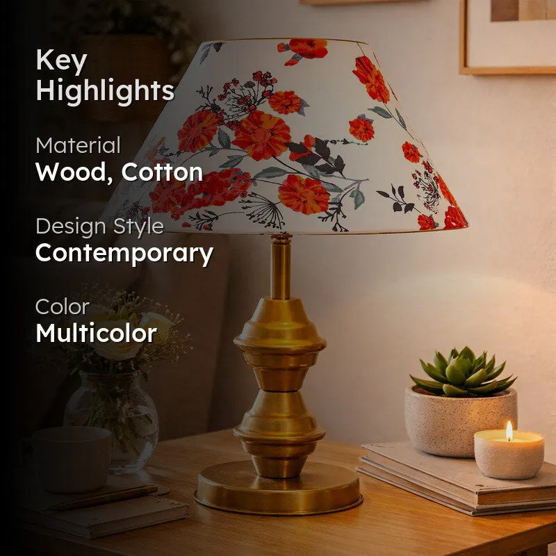 Floral Whisper Light Metal Table Lamp media 2