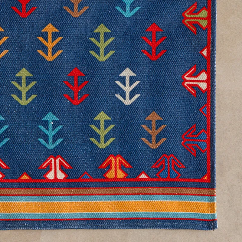 Dravien Cotton Runner Rug - Blue media 4