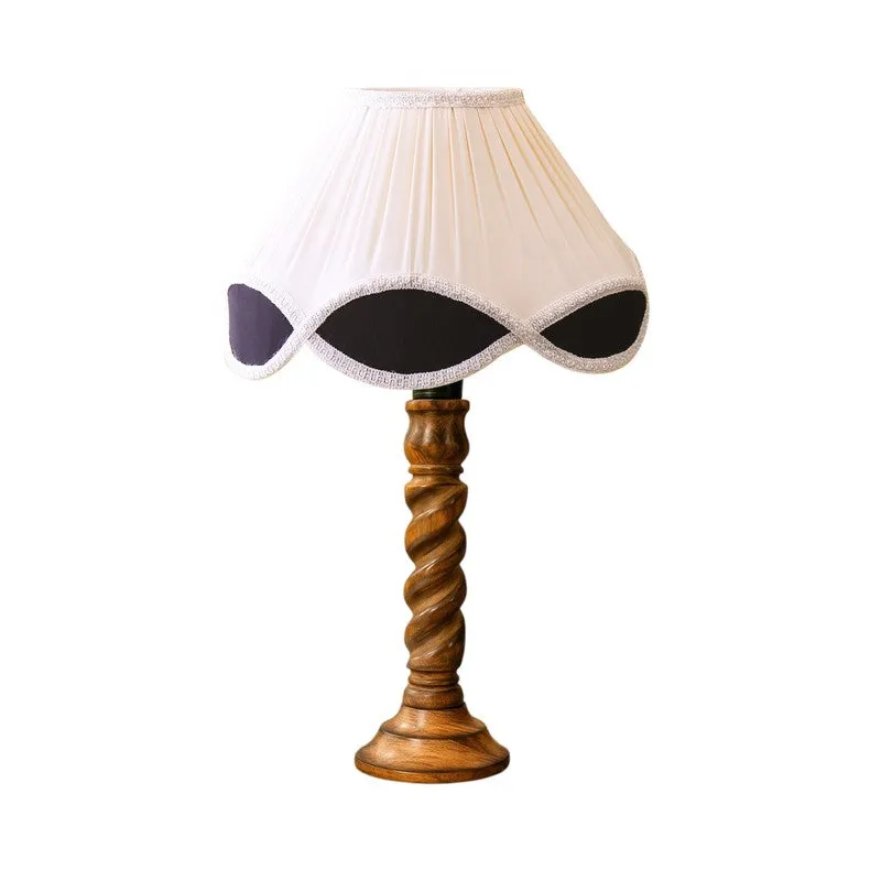 Elvane Arin Wooden Table Lamp - OffWhite media 5